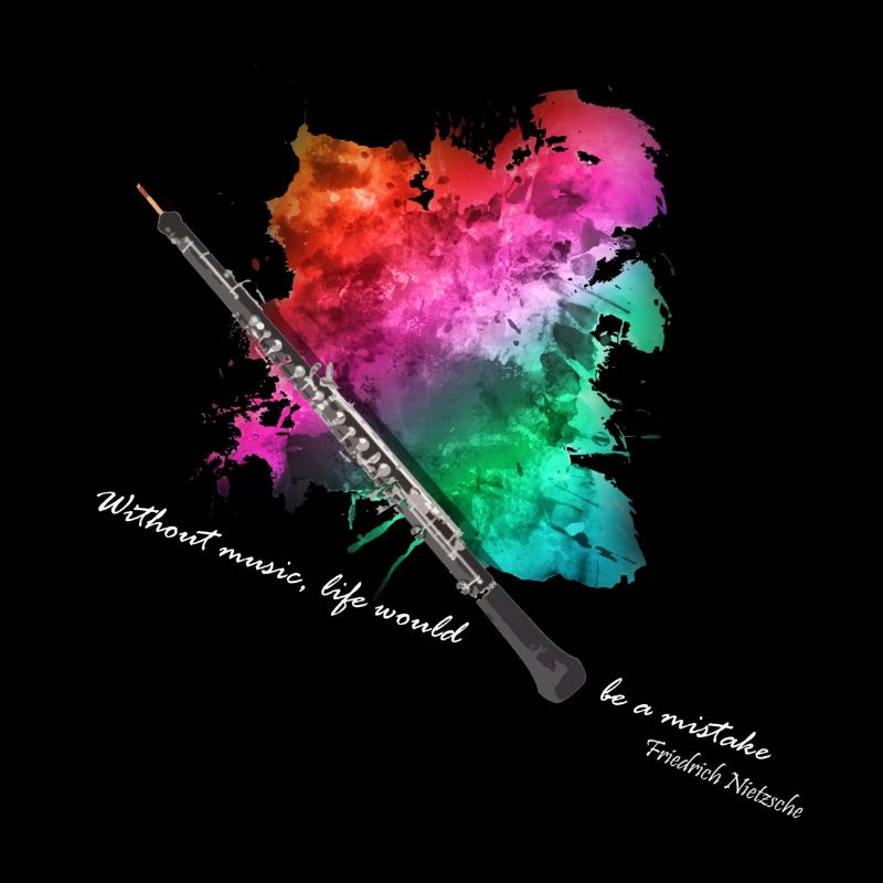 Oboe mit Farbexplosion