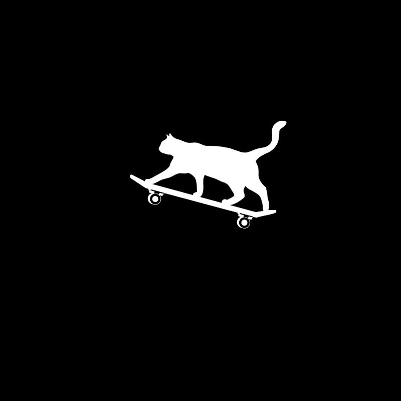 Cat on a skateboard