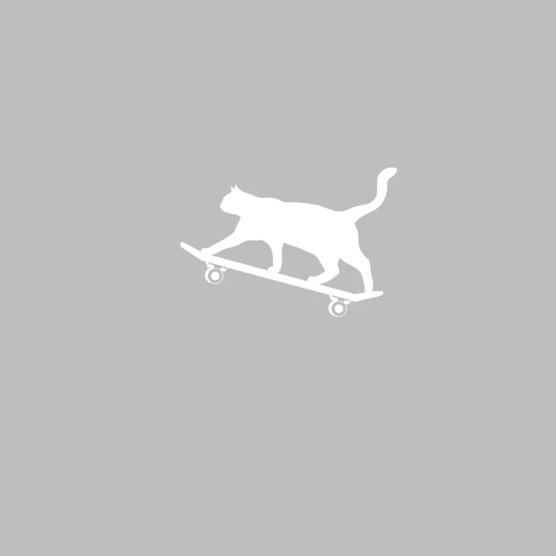 Katze auf einen Skateboard