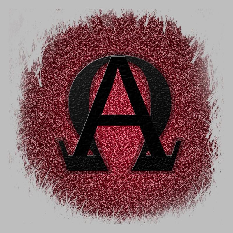 ALPHA ET OMEGA, SYMBOLE GREC Typographie