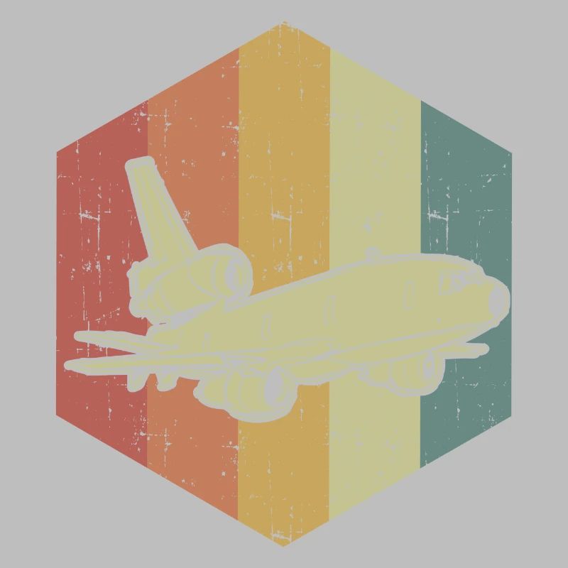 Flugzeug Retro Farben Cooles Geschenk