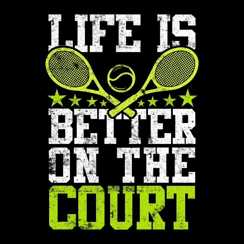 Raquette de tennis en disant