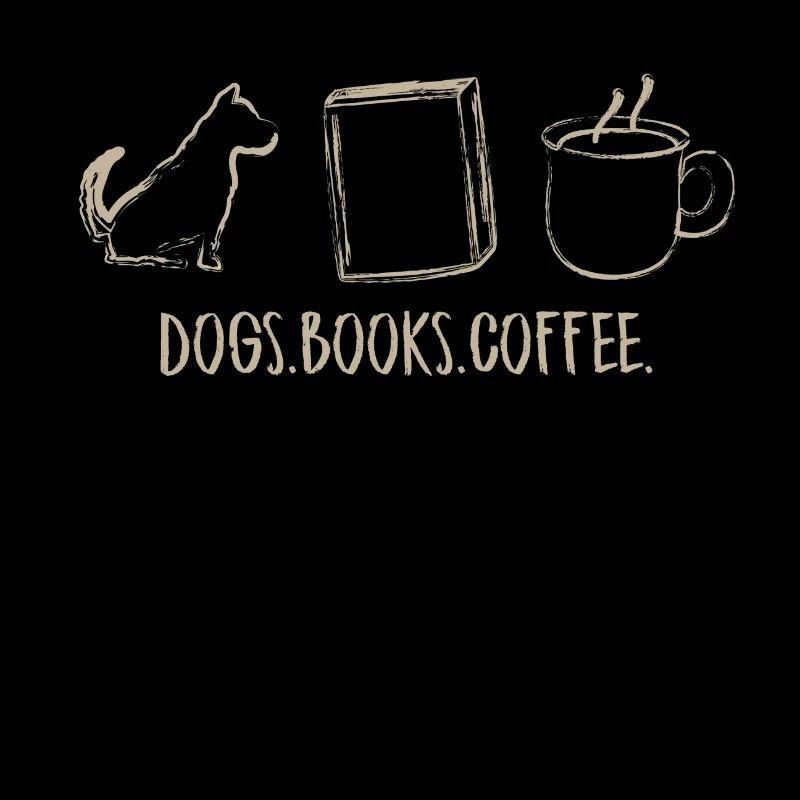 Hunde Bücher Kaffee Haustier Tier Cooles Geschenk