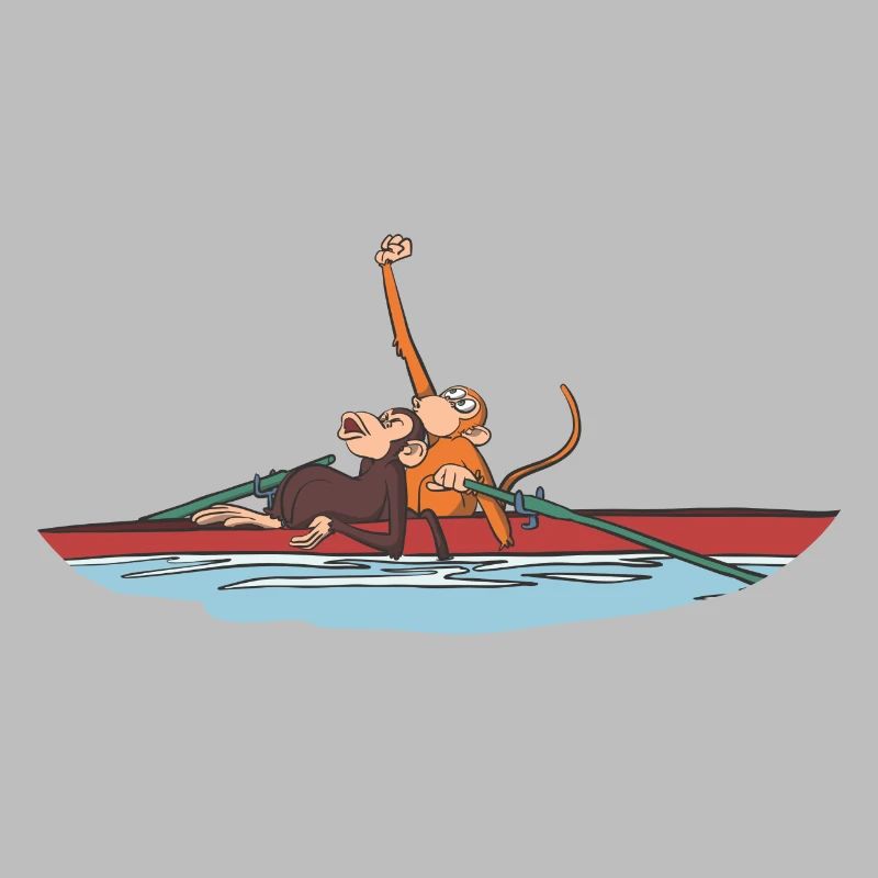 Two oarsmen after victory gift idea