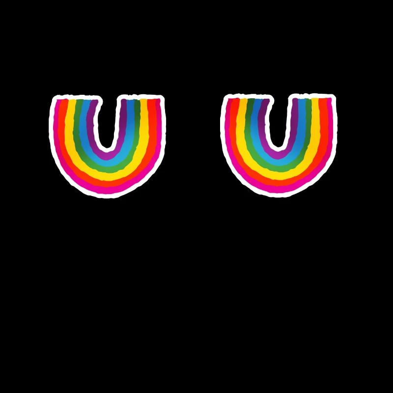 Lustige Regenbogen Brüste Titten Brust spaß