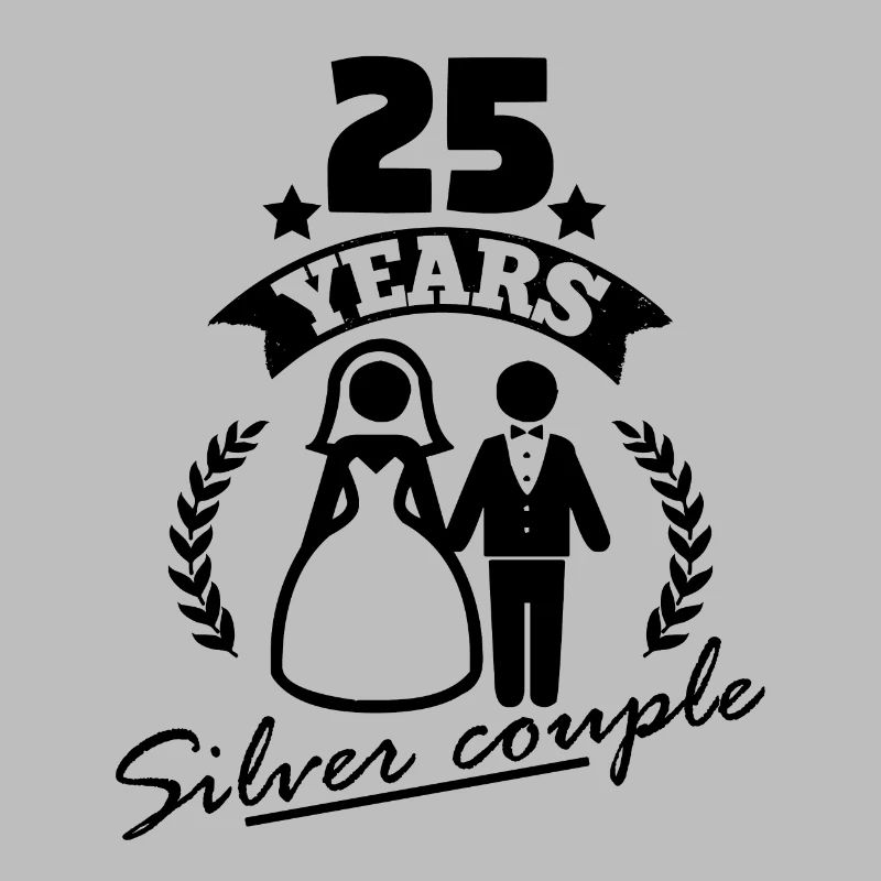 25 years! Silver pair - silver wedding