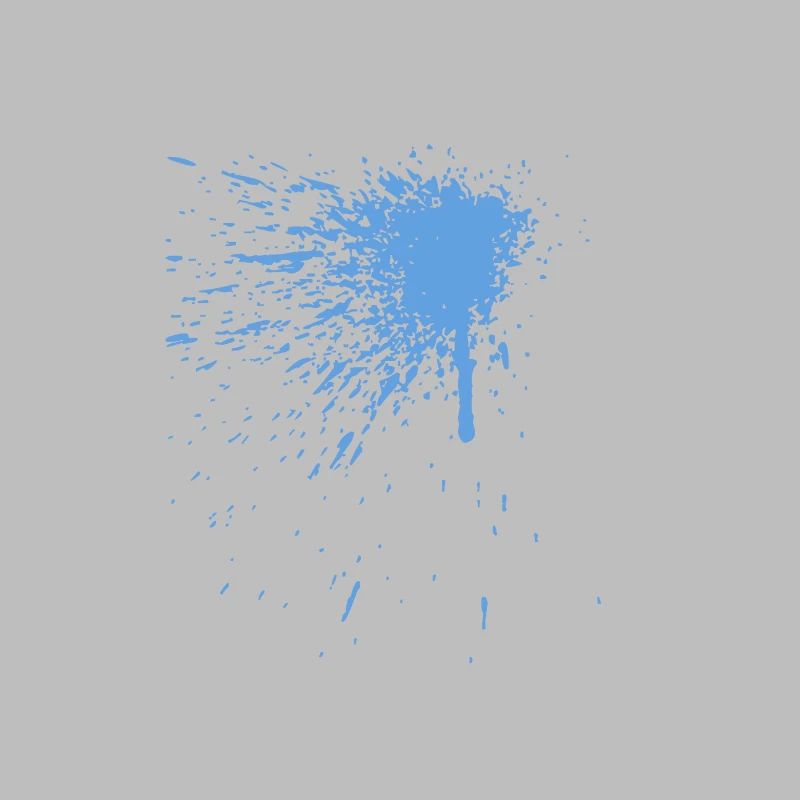 Ein Fleck aus blauer Farbe