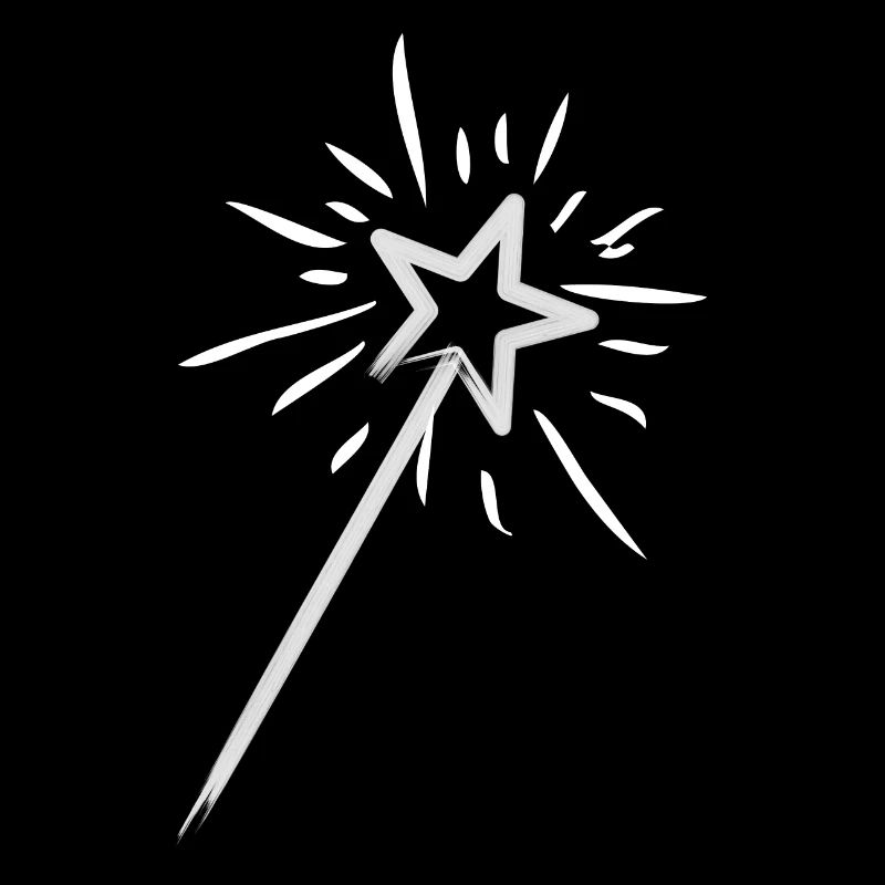 Zauberstab einer Fee mit Glitzer