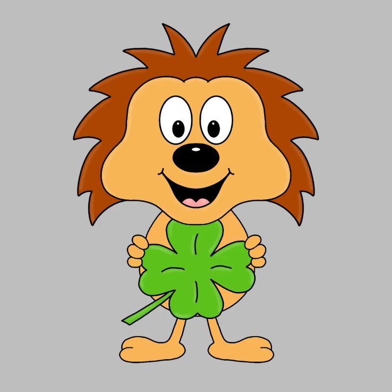 KLEEBLATT - GLÜCKSBRINGER - IGEL - TIER