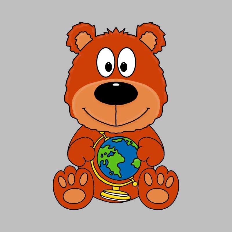 GLOBUS - ERDE - WELT - TEDDY - TEDDYBÄR - BÄR