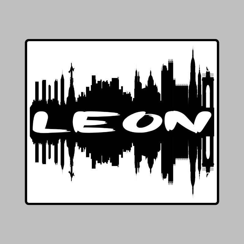 Leon Mexiko Skyline Silhouette Reise Souvenir