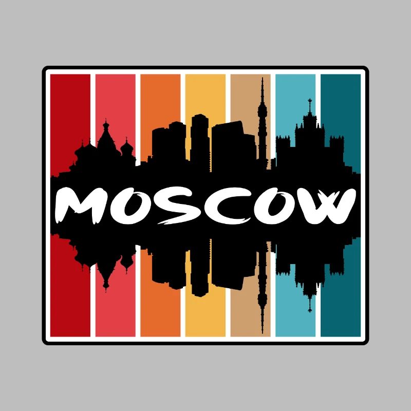 Moscou Russie Skyline Silhouette Souvenir de voyage