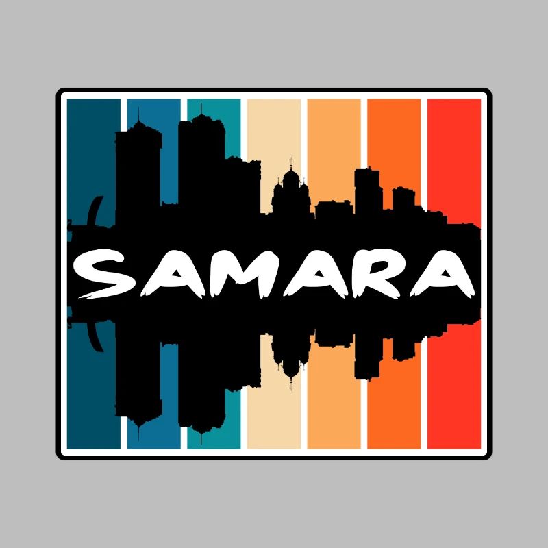 Samara Russie Skyline Silhouette Souvenir de voyage