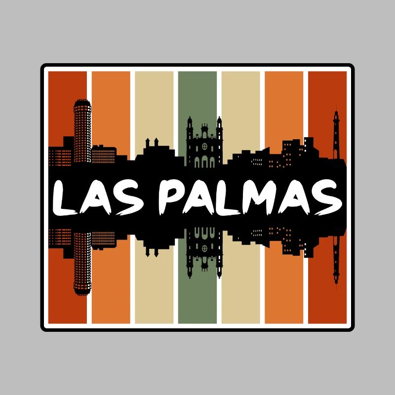 Las Palmas Spanien Skyline Silhouette Reise Souveni