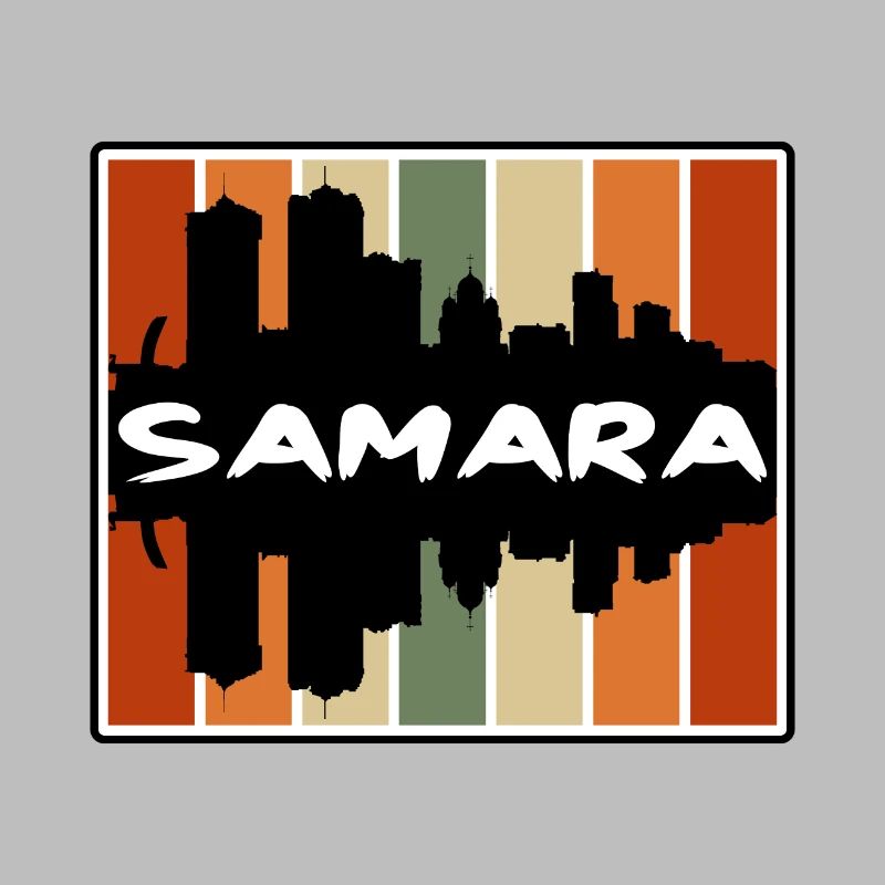 Samara Russie Skyline Silhouette Souvenir de voyage