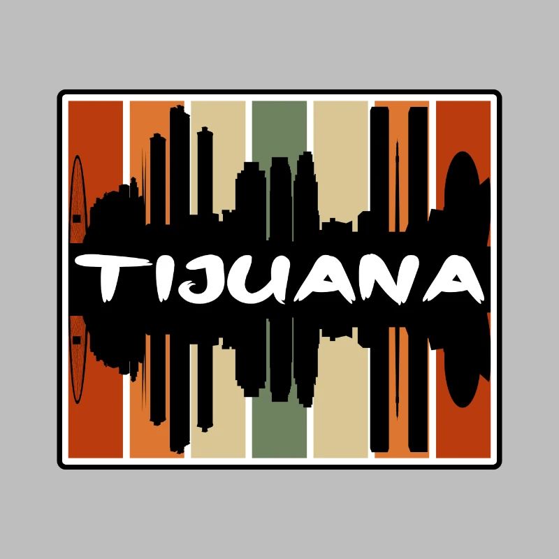 Tijuana Mexiko Skyline Silhouette Reise Souvenir