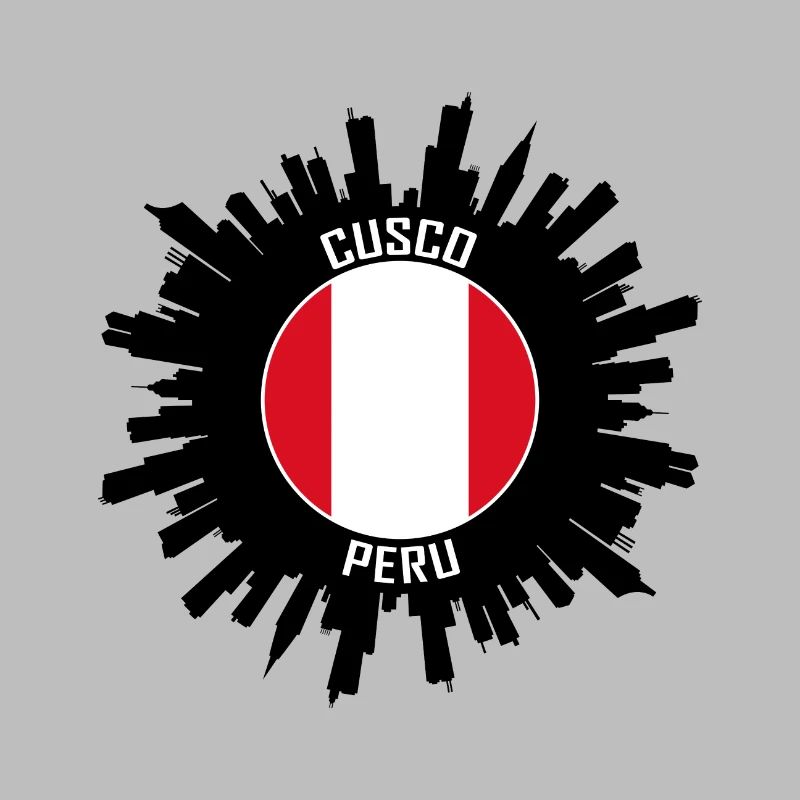 Cusco Skyline Peru Flagge Reise Souvenir