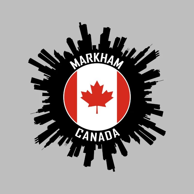 Markham Skyline Kanada Flagge Reise Souvenir