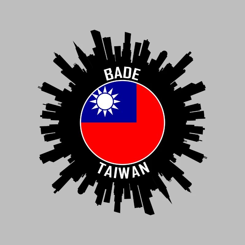 Bade Skyline Taiwan Flagge Reise Souvenir
