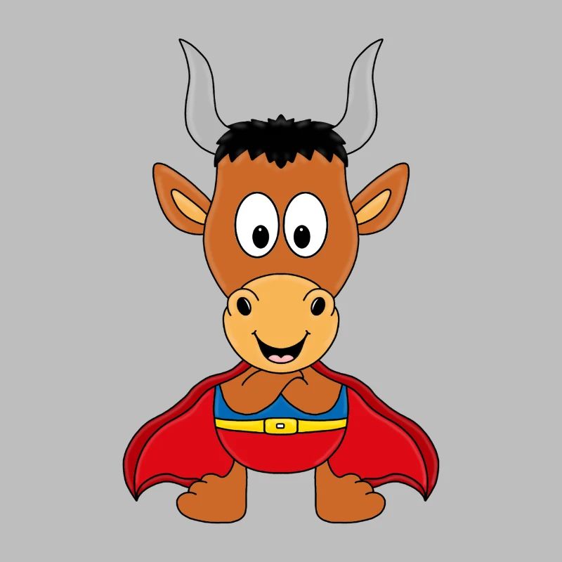 SUPERHELD - STIER - BULLE - TIER - TIERISCH