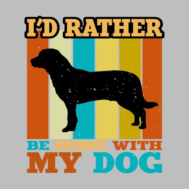 Entlebucher Sennenhund Silhouette Retro Sunset