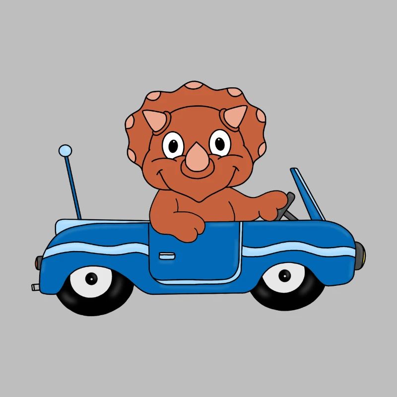 DINO - DINOSAURIER - AUTO - TIER - TIERISCH