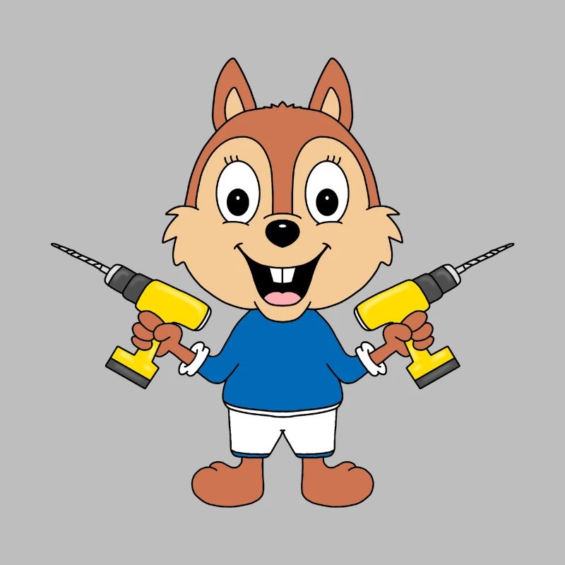 BOHRER - EICHHÖRNCHEN - HANDWERKER