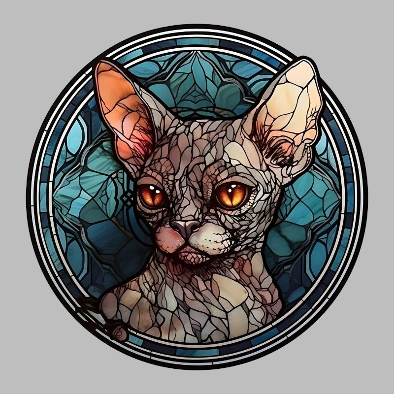 Devon Rex Cat Breed Aquarelle Verre