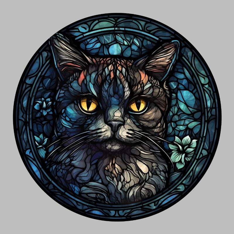 Pixie Bob Katzenrasse Aquarellglas