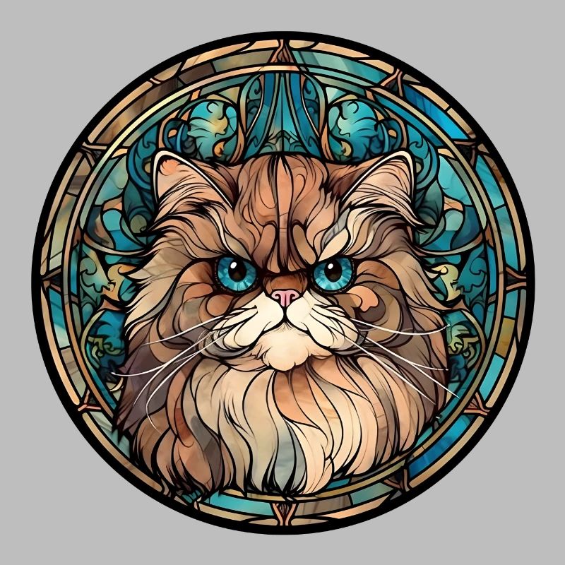 Verre aquarelle de race de chat persan
