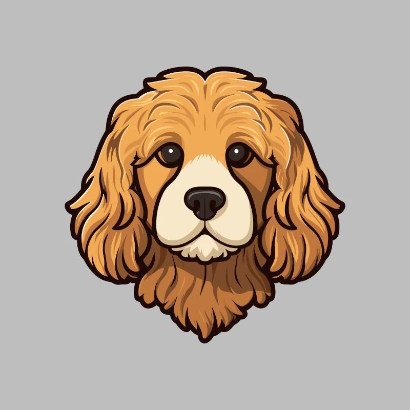 Cockapoo chien race dessin animé kawaii illustration