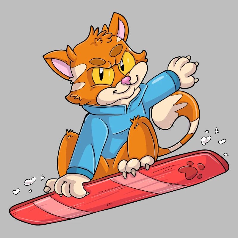 Snowboarder Cat
