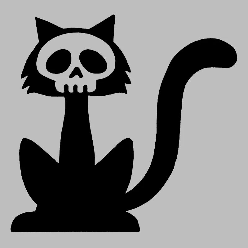 Crâne de chat noir