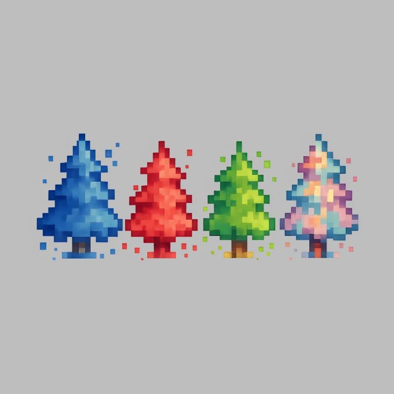 Pixel Christmas Trees Gaming