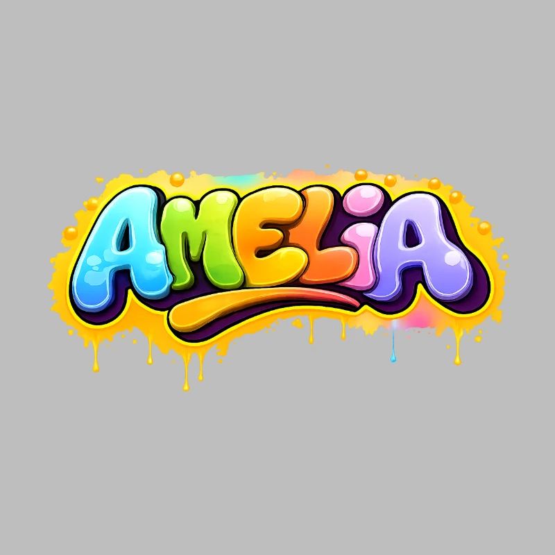 Graffiti Amelia Name Gift Ideal Printable su