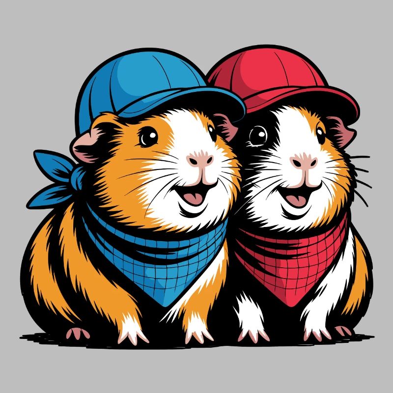 Amis cochons d’Inde mignons – Motif drôle d’animal