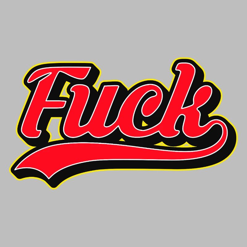 Bold F Word Retro Script Tee