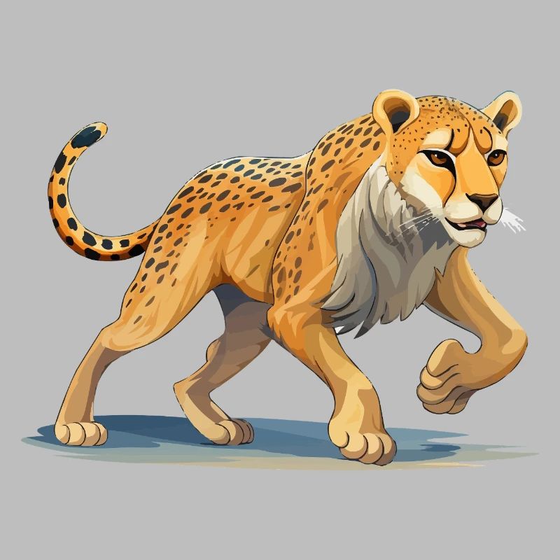 Illustration dynamique du guépard