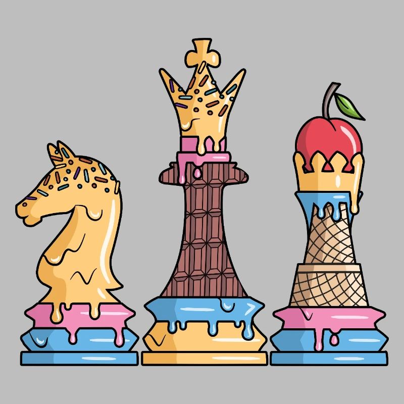 Schachfiguren Eiscreme Schachspiel Kinder Schach
