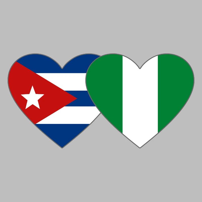 Drapeau du Nigeria Drapeau du cœur du Cuba