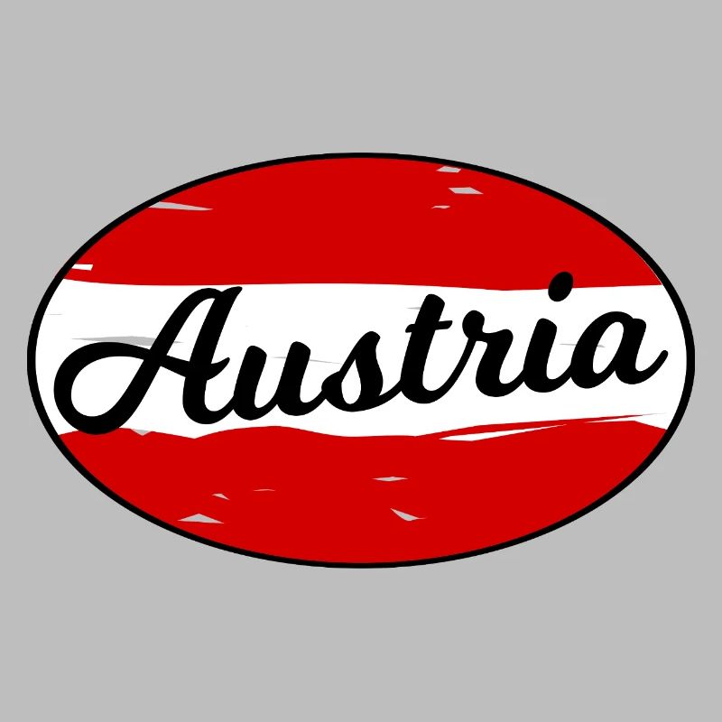 Austria Script Logo auf Rot