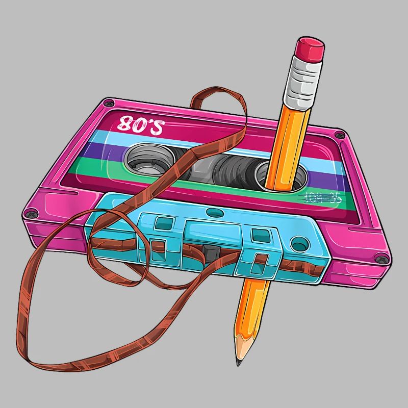 80er Kassette Stift