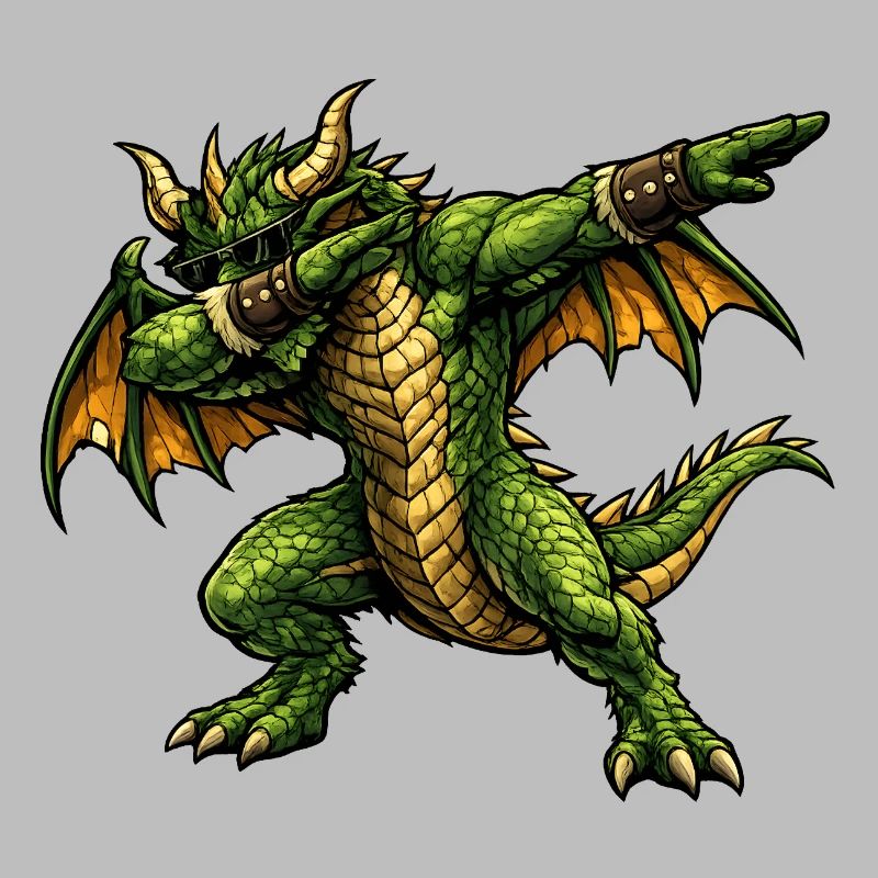 Ernsthafter Dabbing Drache