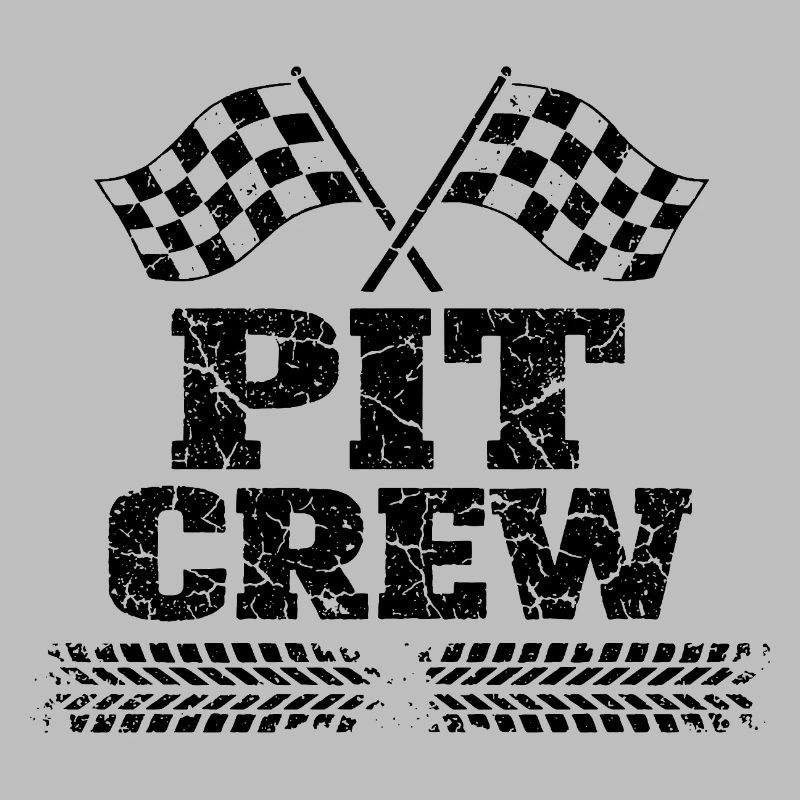 Pit Crew Équipe de Course Automobile Vintage
