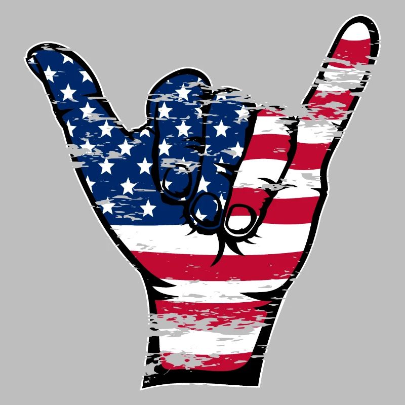 Symbole de surf de drapeau des États-Unis utilisé