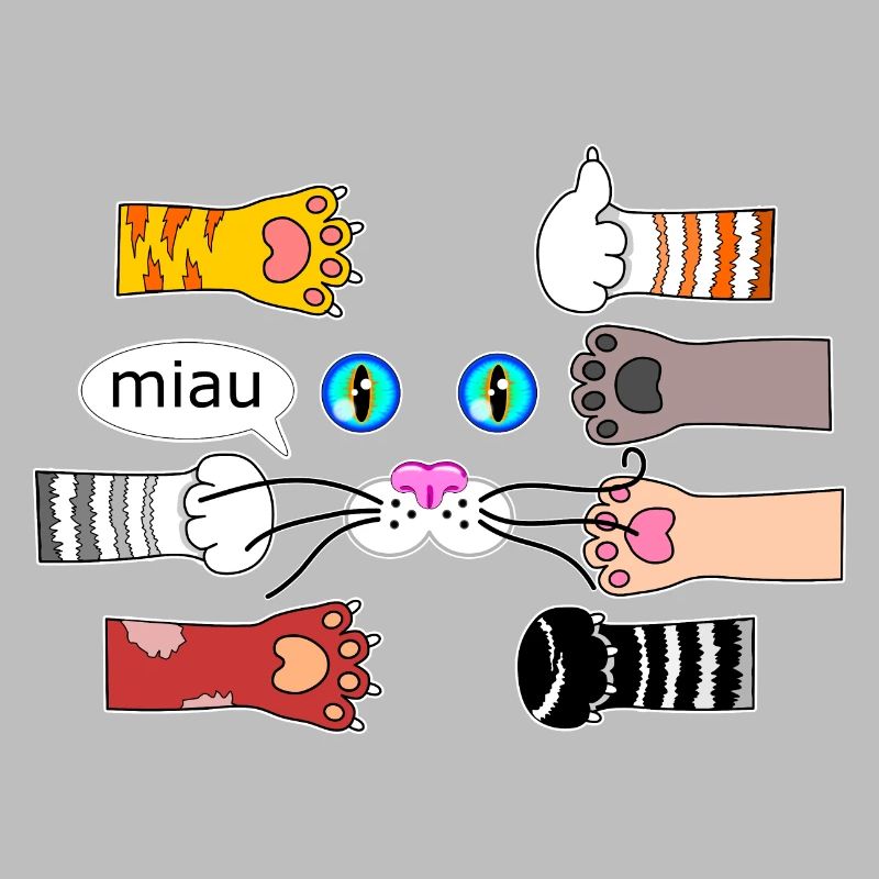 Cat Design Cat Paws Cat Muzzle