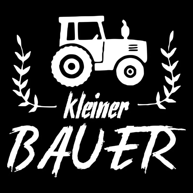 Kleiner Bauer mit Traktor