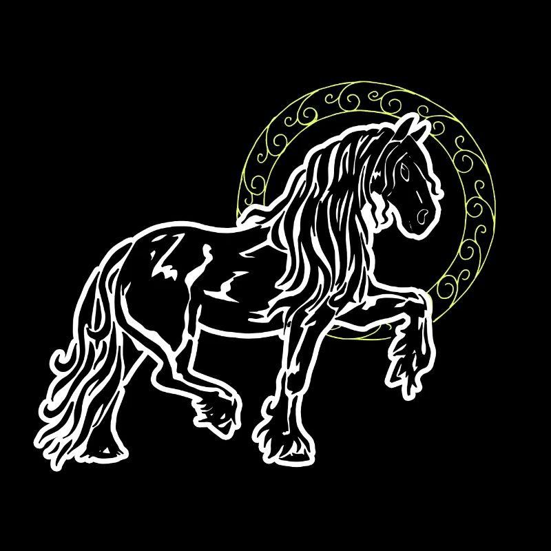 Friese Horse Pride Funny Circle Gold Ring Gift