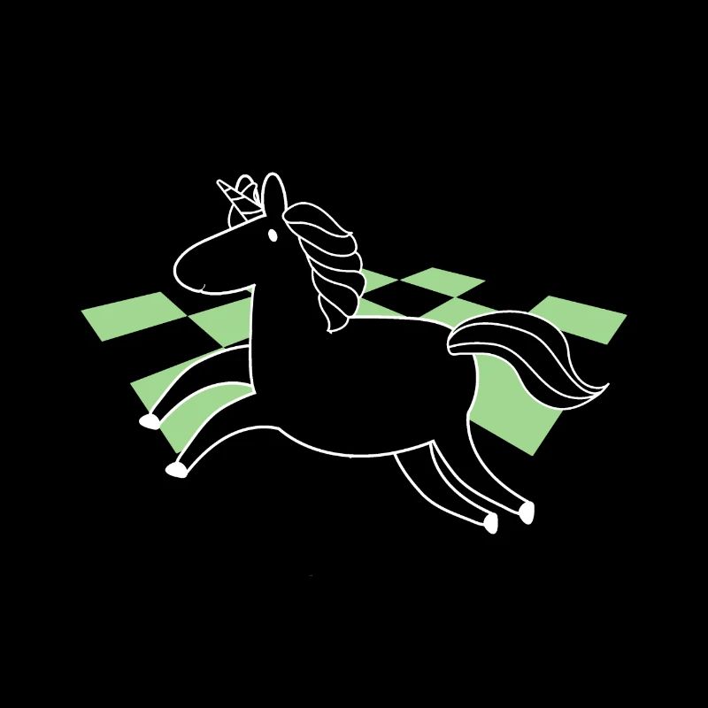 Schachhorn Schach Muster Einhorn Geschenk