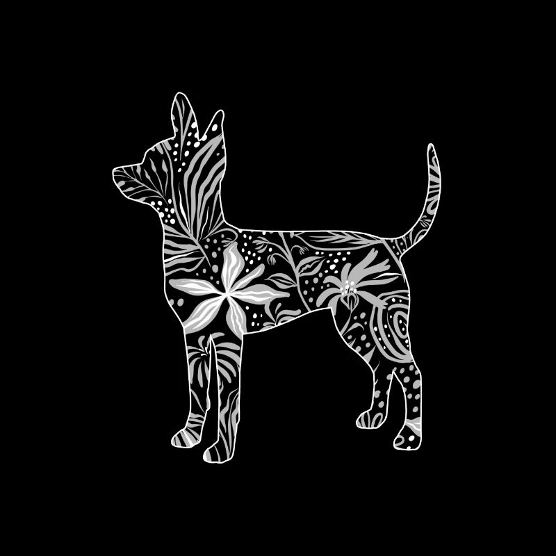 Perro de rata Praga flor